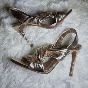 Gold Strappy Heels